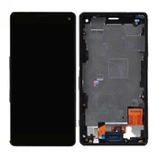 Sony Xperia Z3 Compact D5803 - LCD zaslon + steklo na dotik + okvir (Black) TFT