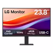 LG 24U421A-B računalniški monitor 60,5 cm (23.8) 1920 x 1080 slikovnih pik Full HD LED Črna