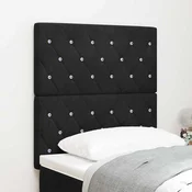 vidaXL vidaXL LED vzglavje z LED lučmi Diamantni z vzglavjem Črna 80 cm Žamet, (5000044053)