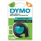 Dymo Trak LetraTag 12mm, zelen-plastificiran (912040)