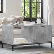 vidaXL Klubska miza Betonsko siva 90 x 49 x 46 cm Konstruiran les