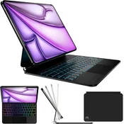 shumee Ovitek s tipkovnico za iPad Air 13 M2/M3 in iPad Pro 12.9 3-6 gen X9 QWERTZ