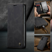 Torbica CaseMe MagFlip za Samsung Galaxy A15 s najvišom razinom zaštite i samostalnim magnetnim zatvaranjem - smooth black