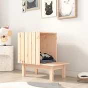 vidaXL Mačja hiška 60x36x60 cm trdna borovina