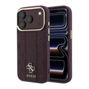 Maska Guess Stripe Peony 4G Logo MagSafe za iPhone 17 Pro Max / 18 Pro Max burgundy