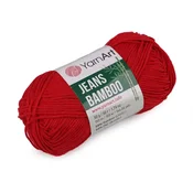 Bamboo Pletena preja Jeans 50 g - (144) rdeča
