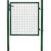 Enojna vrata iz valovite mreže zelena 1 m x 1 m