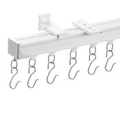 VEVOR Stropna tirnica za zaveso 3610x68x46 mm bela