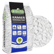 shumee Dekorativni kamen, granulacija bela 8-16 mm 20 kg