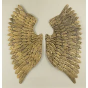Casa Padrino metal wall decoration wing set gold/black 80 x H. 74 cm