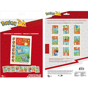 Portfel GB eye Pokémon z 9 plakati - začetni Pokémoni - 21 × 29,7 cm