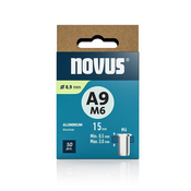 NOVUS Novus Zakovične matice tip A9 M6 x 15 mm aluminij, 50 kos, (5000117469)