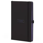 NOTES 13X21CM CRTE 96L S GUMICOM CASTELLI ALL METAL BLUE (ČRNO/modra)