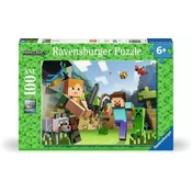 Ravensburger - Puzzle Minecraft: Steve a Alex XXL - 100 dijelova