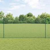 Vidaxl Varjen žični ograjo s stebri 25 x 1,5 m Pocinkano jeklo Zelena