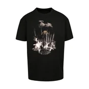 Mister Tee Majica Flashing Lights taupe siva / crna