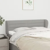 Vidaxl vidaXL Vzglavje s krilci svetlo sivo 147x23x78/88 cm blago