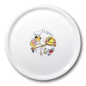 Hendi Trpežni porcelanski krožnik za pico Speciale z motivom, 330 mm – komplet 6 kosov.