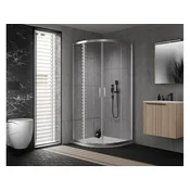 KOLPA-SAN polkrožna tuš kabina R550 VENUS R 90 S/2, 90x90 cm , črna, 660490