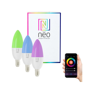 Immax NEO 07716C - Komplet 3x LED RGB+CCT prigušiva sijalica E14/5,5W/230V Wi-Fi Tuya