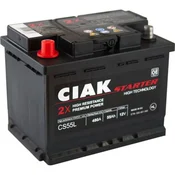 Akumulator, 12 V, 55 Ah, L+