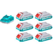 TOTAL Sada baterií a nabíječky, 20 V Li-ion, 2000mAh, industrial TFBCLI2062