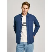 Pepe Jeans za moške. PM308804 Aaron Srajca modra (L), Priložnostno, Bombaž, Džins, Dolg rokav