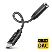 AXAGON Miniaturna zvočna vrstica USB-C / ADA-HC / 384 kHz / 32-bitni DAC / USB-C 2.0 / 10 cm kabel