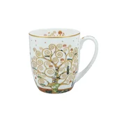 Carmani, porcelanasta skodelica t. Camio 380ml - Klimt/Drevo življenja, belo ozadje