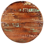 vidaXL Stolna ploča O 80 x 1,5 cm okrugla od masivnog obnovljenog drva