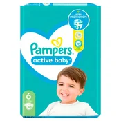 Pampers Active baby Pelene, Jumbo Pack Maxi, Velicina 6, Large, 48 komada
