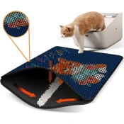Aberto Design Prostorika za toalet za macke Nrszn0129, 45 x 60 cm, Tamnoplava