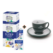 AHMAD TEA Zelena Šoljica sa tacnom, 190 ml + Caj Sleep, 20 kesica, 2 pakovanja