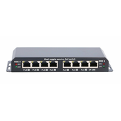 Extralink POE SWITCH 8-7 PORT 24V 90W WITH POWER ADAPTER 24V 2.5A - Switch Neupravljano L2 Fast Ethernet (10/100) Podrška za napajanje putem Etherneta (PoE) Crno