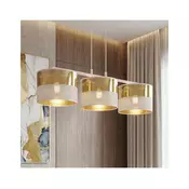 Luster na sajli LUX 3xE27/15W/230V bela/zlatna