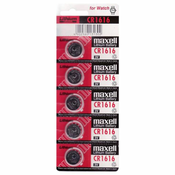 MAXELL MAXELL CR1616 3V LITIJSKA BATERIJA 5 KOS, (21383306)