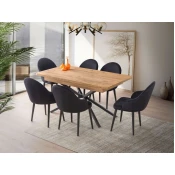 Hanah Home Trpezarijski sto Falcon - 2961, 160x79x90 cm, Smeda