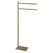 TRILLY Prostostoječe držalo za brisače, zlata mat barva - Zlata mat barva - 140x835x340 mm - Gedy - 120 - Iz nerjavečega jekla - Nosilec brisač: večnamenski;Nosilec brisač: rotacijski - Kvadratni - 140 - 835 - 340 - 14