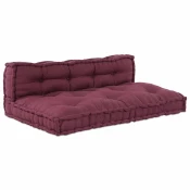 Jastucic za paletni kauc 2 pcs Bordo 120 x 80 x 38 cm Tkanina