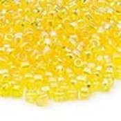 Kašaste perle (seed beads) 4 mm providna AB žuta