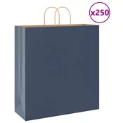 Papirnate vrecice 250 kom s ruckama plave 45x17x48 cm