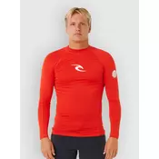 Rip Curl Waves UPF Perf Longsleeve Lycra lava red