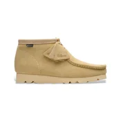 Clarks za moške. 26179257 Wallabee Gore-Tex bež usnjeni čevlji (44), Ravna stran, Čipke, Priložnostno