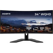 GIGABYTE gaming monitor 34 inca G34WQCP 34, 3440x1440, VA, 180 Hz, 1ms, Zakrivljen, Tilt, Podesivost po visini