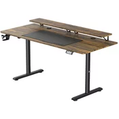 Gaming radni stol Ultradesk - Highlander XXL, 72-117 cm, smeđi