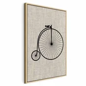 Slika - Vintage Bicycle (1 Part) Vertical 60x90 U prirodnom drvenom okviru