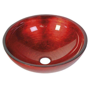 SAPHO Eleganten Stekleni Umivalnik MURANO ROSSO IMPERO, 40 cm, Rdeč