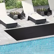 vidaXL Podloga za tla Črna 1,5 x 4 m Guma