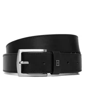 Pas Tommy Hilfiger Denton Square Buckle Leather Belt AM0AM14188 Črna