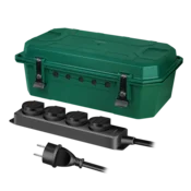 Logilink produžni kabl outdoor sa zaštitnom kutijom, 4 mesta, 5.0m, IP54, zelena